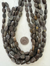 gray golden jasper,  15x9x6mm oval, 15" strand,   SOLD PER STRAND