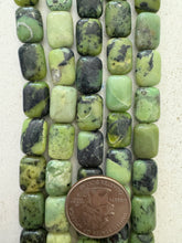 chinese chrysoprase, semi dull finish, 14x10x6mm rectangle, 15" strand,   SOLD PER STRAND