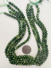 color enhanced serpentine: green, 6mm faceted round, 15" strand, sold per strand