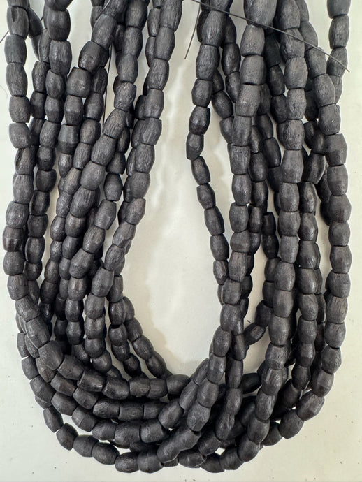painted black raw wood,  9x7mm tube, 15