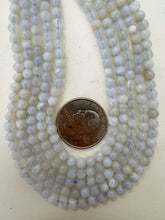 natural chalcedony, 4mm round, 15" strand, sold per strand