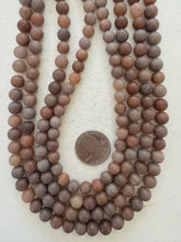 red fall tone jasper, matte finish, 8mm round, 15" strand, SOLD PER STRAND
