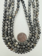 gray leopard skin jasper, 6mm round, 15" strand, sold per strand