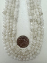 cloudy quartz, 6mm faceted round, 15" strand, sold per strand
