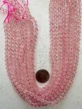 rose quartz,  6mm round, 15" strand, SOLD PER STRAND