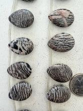 pink zebra jasper,  may have occasional chipped or broken beads, 25x17x7mm teardrop pendant, 15" strand, SOLD PER STRAND (batch 1)