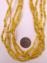 yellow jade, 4mm round, 15" strand, sold per strand (batch 1)