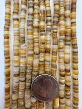 white black brown yellow golden natural shell, 5mm heishi rondelle, 15" strand, SOLD PER STRAND