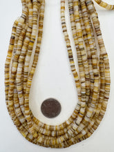 white black brown yellow golden natural shell, 5mm heishi rondelle, 15" strand, SOLD PER STRAND