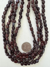 color enhanced serpentine: dark red brown, 6-9mm nugget, 15" strand, sold per strand