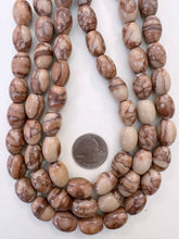 dark peach jasper, 16x12mm barrel, 15" strand,   SOLD PER STRAND