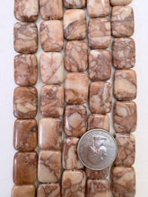 dark peach jasper, 20x16x6mm rectangle, 15" strand,   SOLD PER STRAND
