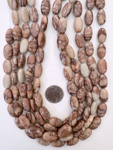 dark peach jasper, 20x12x7mm oval, 15" strand,   SOLD PER STRAND