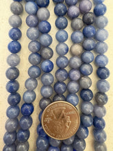 blue aventurine,  8mm round, 15" strand, SOLD PER STRAND