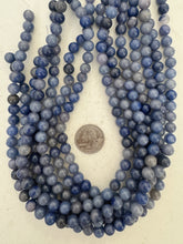 blue aventurine,  8mm round, 15" strand, SOLD PER STRAND