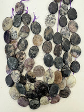 charoite,  28x20x5mm flat nugget mix, 15" strand, SOLD PER STRAND