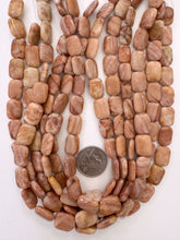 pale peach jasper, dull finish, 16x12x4mm rectangle, 15" strand,  SOLD PER STRAND