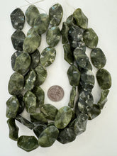 serpentine, surface wear, 30x20x6mm wavy oval, 15" strand,  SOLD PER STRAND