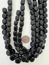 onyx, 16x13x13mm rounded corner 4 sided barrel mix, 15" strand,  SOLD PER STRAND