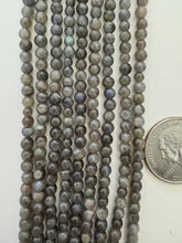 labradorite, 4mm round , 15" strand,  SOLD PER STRAND (batch 1)
