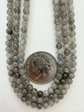 labradorite, 4mm round , 15" strand,  SOLD PER STRAND (batch 2)