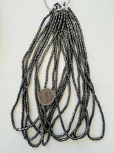 hematite, 4x3mm tube, 15" strand, sold per strand