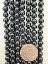 onyx, 8mm round , 15" strand,  SOLD PER STRAND