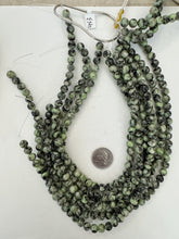 color enhanced serpentine: pale green, 8mm round, 15" strand, sold per strand