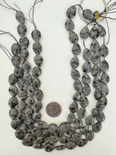 black labradorite, 17x13x6mm teardrop pear, 15" strand, sold per strand