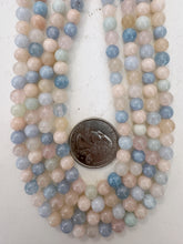 morganite, 6mm round, 15" strand, sold per strand