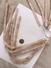 peach moonstone, variable tone hank, 20x10mm tube, 15" strand, SOLD PER STRAND