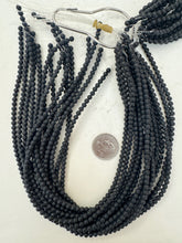 onyx, matte finish,4mm round, 15" strand, sold per strand