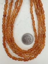 red aventurine, 11x5mm bumpy tube, 15" strand, sold per strand