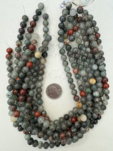 gray bloodstone, 8mm round, 15" strand, sold per strand