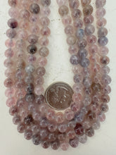 color enhanced quartz: pale mixed lavender tones, 8mm round, 15" strand, sold per strand