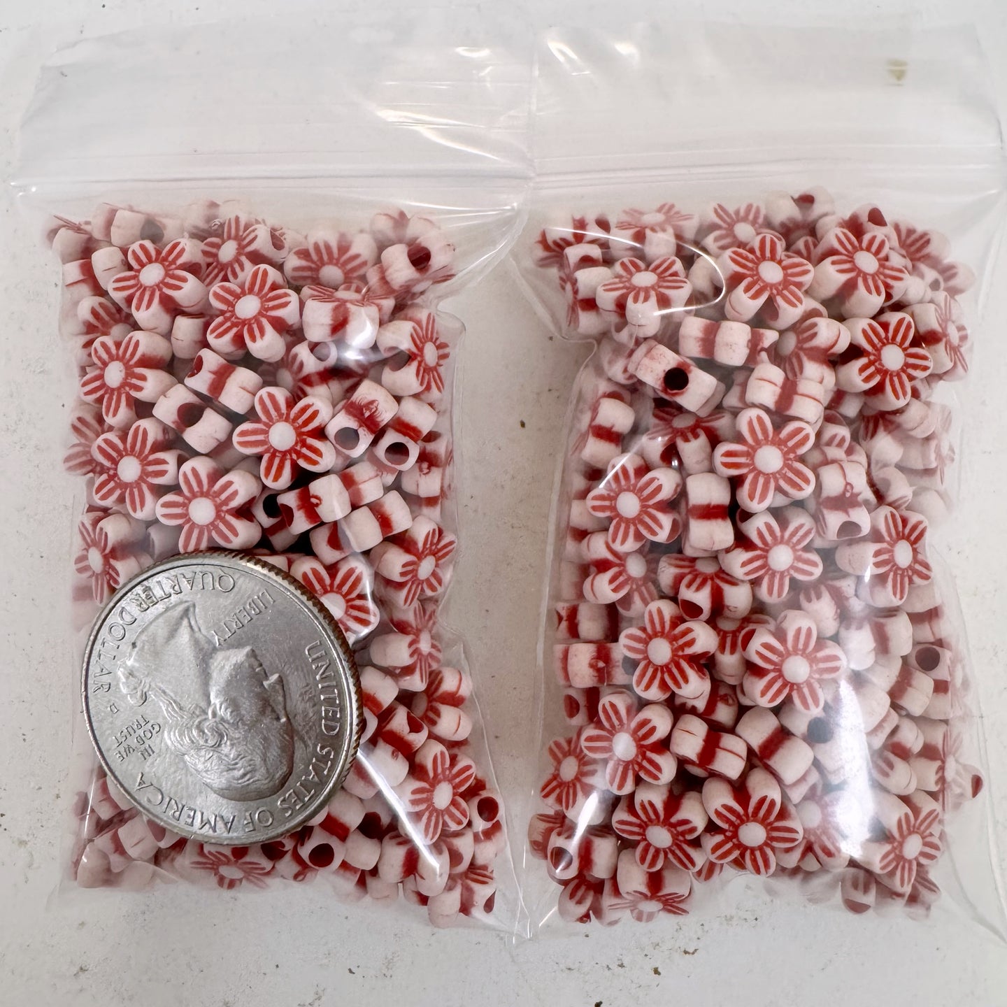 white dark red pink, carved design flower, vintage look acrylic, 8x8x4mm flower,  sold per approximately 26 gram bag