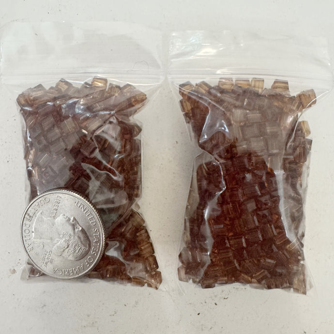 dark root beer brown, singe color, vintage look acrylic, 4mm cube,  sold per approximately 30 gram bag