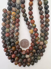 red creek jasper, 10mm round, 15" strand, sold per strand