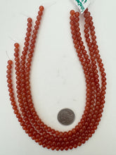 carnelian, 6mm round, 15" strand, sold per strand