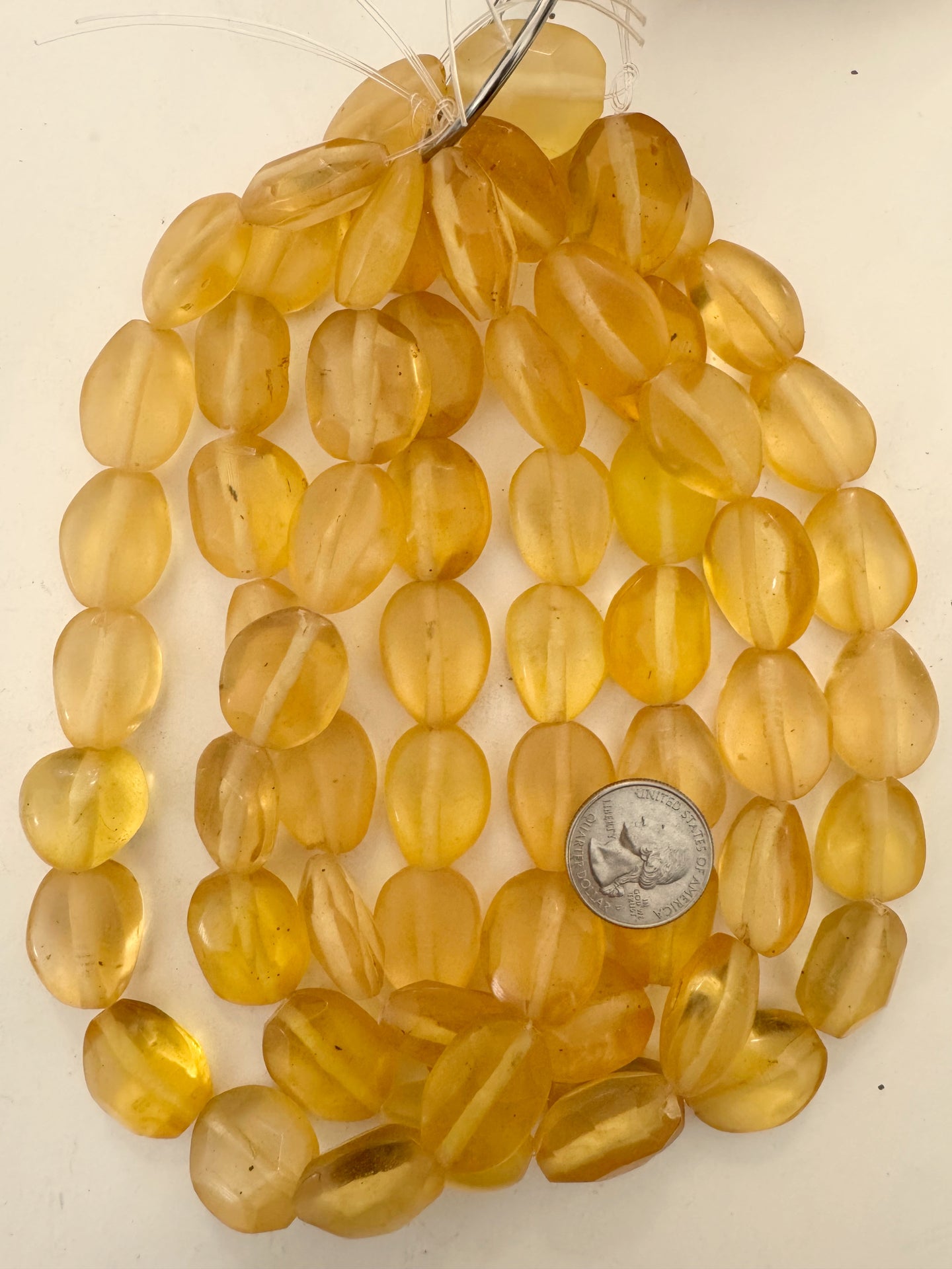 amber peach, faux amber, vintage look resin, 23x20x11mm nugget style mix, 15