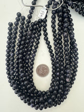 blue goldstone, 8mm round, 15" strand, sold per strand