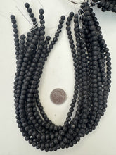 lava rock, 6mm round, 15" strand, sold per strand