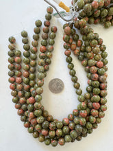 unakite, 10mm round, 15" strand, sold per strand