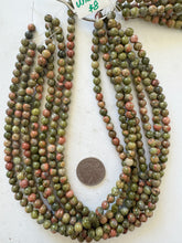unakite, 6mm round, 15" strand, sold per strand