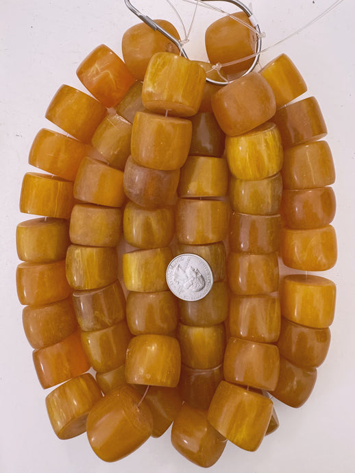 dark amber orange white swirl, faux amber, vintage look resin, 27x21mm rondelle, 15