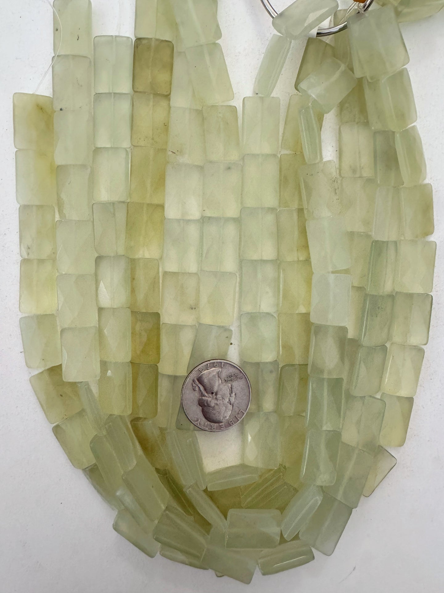 New Jade, 18x12x5mm faceted rectangle, 15