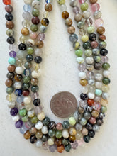 gemstone mix, 6mm round, 15" strand, sold per strand