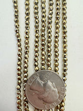 antique brass tone plated hematite, 3mm faceted round, 15" strand,  SOLD PER STRAND