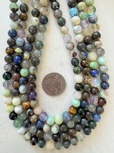 gemstone mix, 8mm round, 15" strand, sold per strand