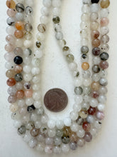 rutilated quartz, 8mm round, 15" strand, sold per strand